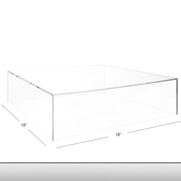 18x18 Clear Acrlic Cake Stand; Wedding Cake Riser - Picture 2 of 3